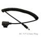 2M Coiled D-Tap Male to DC 5.5x2.5mm Cable for DSLR Rig Power V-Mount Anton Battery