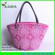 LUDA pink straw handbags crochet pattern deco wheat fashion straw bags