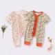 Factory Price bamboo Fabric baby rompers printed pajamas baby zipper snap rompers for summer