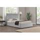 CE BSCI Wing Back Ottoman Tufted Queen Storage Bed With Draws And Led