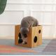 Wooden Cat House Rabbit Hideout With Hammock Stackable Cat Beds