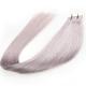 Brazilian Virgin Glue PU Tape Hair Extensions For Thin Hair , Grey Color