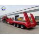 Heavy Duty 50 Ton 3 Axis Lowbed Semi Trailer with Ramp and 4mm Platform Thickness