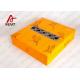 Yellow Fabric Personalised Gift Wrap Box , Special Printing Window Paper Box