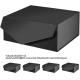 Groomsmen Proposal Boxes, Magnetic Closure Rectangle Collapsible Boxes For Gift Packaging (Matte Black)