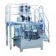 Popcorn Rotary Pouch Packing Machine 6 / 8 Stations Stainless Steel 304 Material