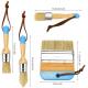 4 Pieces Chalk Paint Brush Wood Chalk And Wax Brushes Natural Stencil Brushes