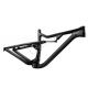 26 Inch Carbon Fat Bike Frame , Black Fat Tire Bike Frame 120 Mm Wheel Travel