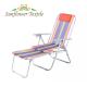 160x45x56cm Chromatic Stripe Foldable Beach Chair Folded Nylon Chaise Beach Chair