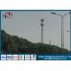 Q235 Telecommunication Towers Industry Octagonal Antenna Pole For Broadcasting