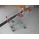 80L Portable Steel Wire Shopping Trolley For Medium Supermarket