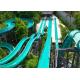 Outdoor Speed Water Slide Aqua Water Park Swimming Pool Commercial Slide Blue Color