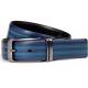 Fashionable Embossed Leather Belt With Double Color Width 3.3cm