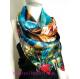 famous painting Silk Scarf, Silk twill scarf, colorful Square silk scarf, magic design
