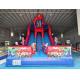 Commercial Inflatable Double Slides Spider-Man Inflatable Dry Slides Castle For Kids And Adults For Sale