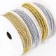 Gold Silver Braided Polyester Rope Twisted 5mm 3 Strands Rope