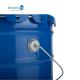 Durable Painted Tin Buckets ,  Blue Empty Metal Pail With Lock Ring