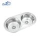 double bowl pressed kitchen sink stainless steel size commercial sink for house