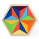 Early Childhood Development Wooden Rainbow Puzzle Blocks