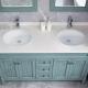 Small Round Undermount Bathroom Sink 20 Inches Ceramic White Vanity Cabinet
