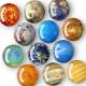 12PCS Powerful Planets Glass Fridge Magnet For Blackboard Teaching Decoration
