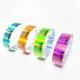 Factory Wholesale Laser Glitter Wrist Strap Neon Color Ranibow Laser Barcode Logo Shiny Laser Paper Wristband For Event