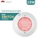 ABS RGBW Color Changing Pool Light Switch Control 18W AC12V 300LM