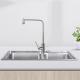 304 Stainless Steel Kitchen Sink Faucet Silvery Long Neck Water Kitchen Tap