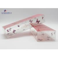 Custom Printed Plastic Boxes Rectangle Shape PET Plastic Box Gold Hot Stamping
