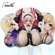 No Fade Anime Girl custom 3D Mouse Pad With Wrist Rest Art Printed