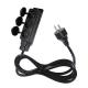 VDE 3 Prong Power Cord Replacement 3 In 1 EU 3pin Male Plug To 3 X EU 3pin Female Sockets