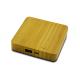 Square Shaped Carved Wood Power Bank 5200 Milliampere 3 Years Warranty