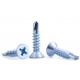 Self Drilling Metal Tapping Screws Zinc Plated Steel Phillips Drive Flat Head