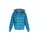 Ladies jacket Quality Coats Fashion Keep Warm Autumn And Winter blue lattice