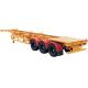 13 Meters Gooseneck Flat Bed Semi Trailer Container Chassis For Transport