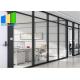 Portable Framed Fixed Glass Partition Door Office Partition Wall Cubicle For Commerical Building