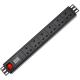 6 Way UK Type PDU Extension Socket With On/Off Switch, Power Meter