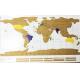 New design hard paper scratch world map for travel