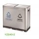 SS 2 3 Compartment Kitchen Trash Can Rectangular For Restaurants