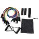 30LB TPE 11 Pcs Resistance Band Set Tube Workout Bands Bodybuilt