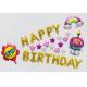 Stereoscopic Happy Birthday Letter Balloons Heart Shape Easy To Assemble