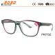 New style fashion competitive price Color plastic reading glasses,spring hinge，metal silver pins