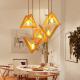 Triangle rectangle wood Pendant Hanging Lights For Indoor Home Kitchen Dining room (WH-WP-14)