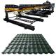 6 rib trapezoidal and 6 rib bamboo tile double layer roll forming machine in Romania 2 layer roll forming machine