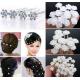 U-shaped diamond hairpin hair fork dish made of pearl flower hair hairpin bride headdress