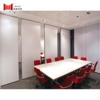 White Fabric Cushion Folding Partition Wall Light Yellow For Restaurant