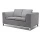 Loveseat Grey Fabric Living Room Couches , French Country Style Couches