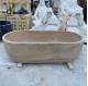 Marble Bathroom Bath Tub Large Oval Natural Stone Bathtub Freestanding Modern Design