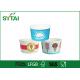 10oz 12oz 16oz Pape Disposable Ice Cream Cups , Customized Recyclable Frozen Yogurt Cup