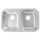 Stainless Steel Double Bowl Kitchen Sink 29-1/8X18-1/2X7 Dimension / Custom Stainless Steel Kitchen Sink